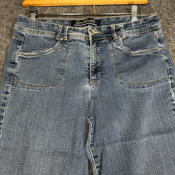 Gloria Vanderbilt Jeans Womens 12 The Perfect Fit Cotton Stretch Crop Embroider - Picture 4 of 8